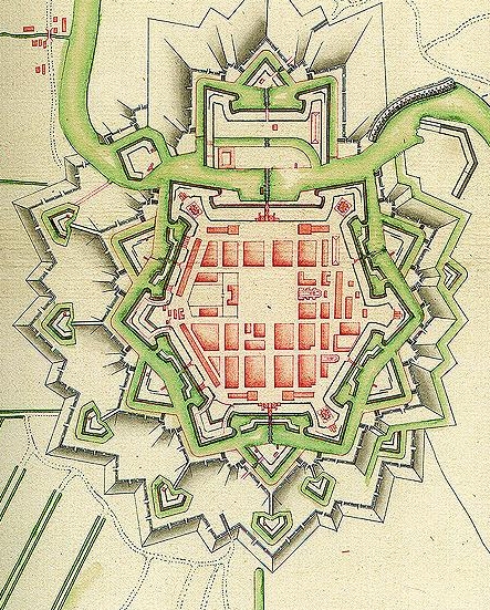 Ansichtskarte Plan der Festung