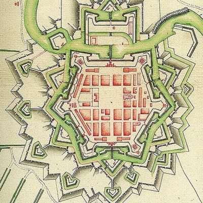 Ansichtskarte Plan der Festung