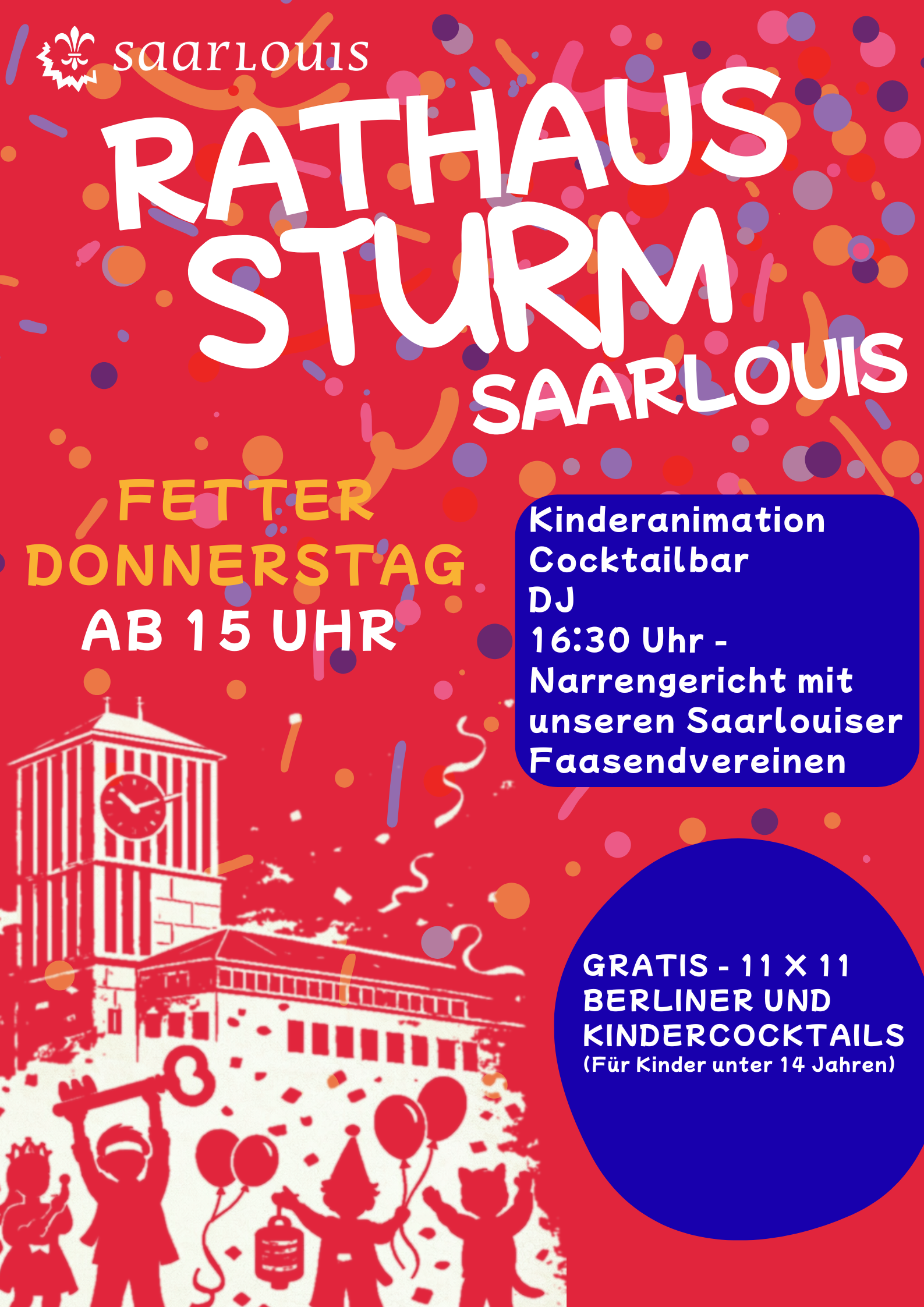 Faasend-Alarm am Rathaus Saarlouis