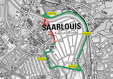 Update: B 405 – Fortsetzung der Sanierung der Stadtumfahrung Saarlouis im zweiten Bauabschnitt 