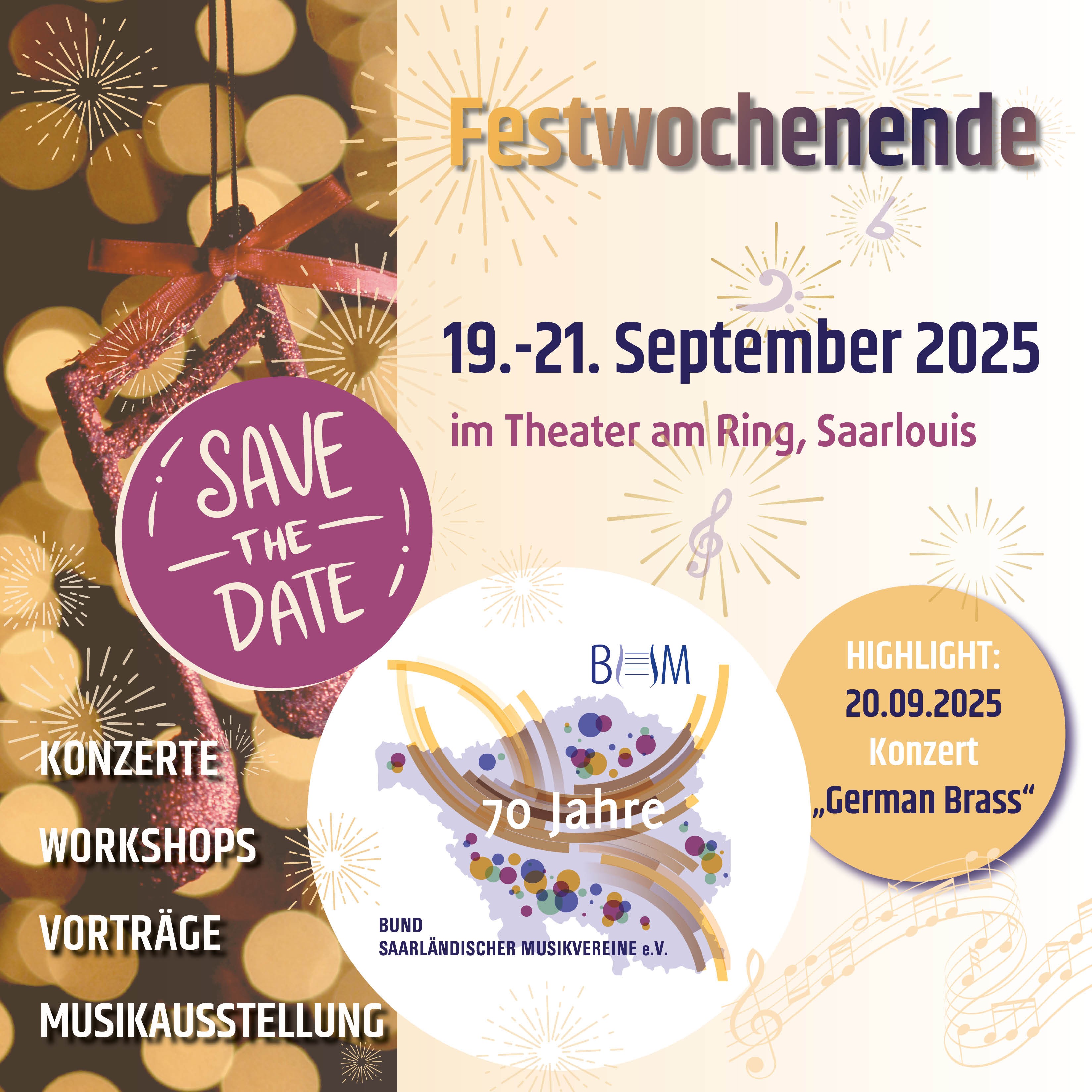 Eröffnungsveranstaltung 70 Jahre Bund Saarländischer Musikvereine e.V.n 19.09.2025