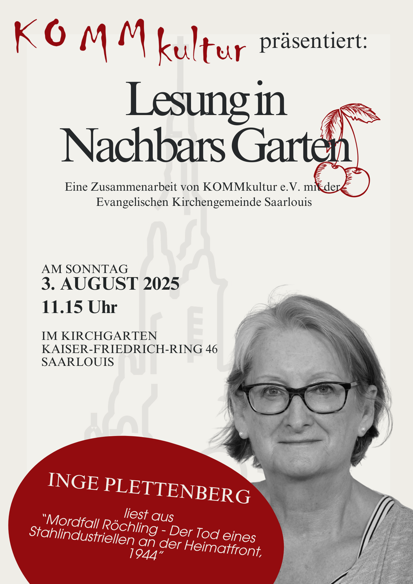 Lesung in Nachbars Garten mit Inge Plettenberg 03.08.2025