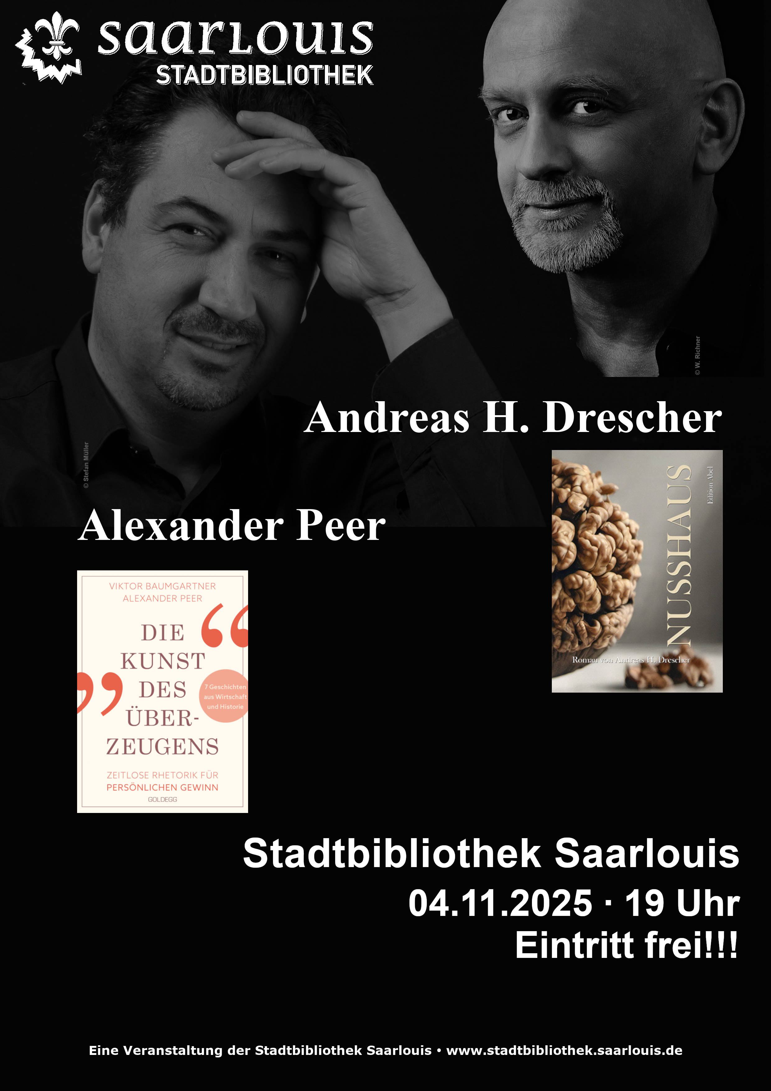 Nusshaus und die Kunst des Überzeugens“ - Lesung im Dialog – Alexander Peer und Andreas H. Drescher 04.11.2025