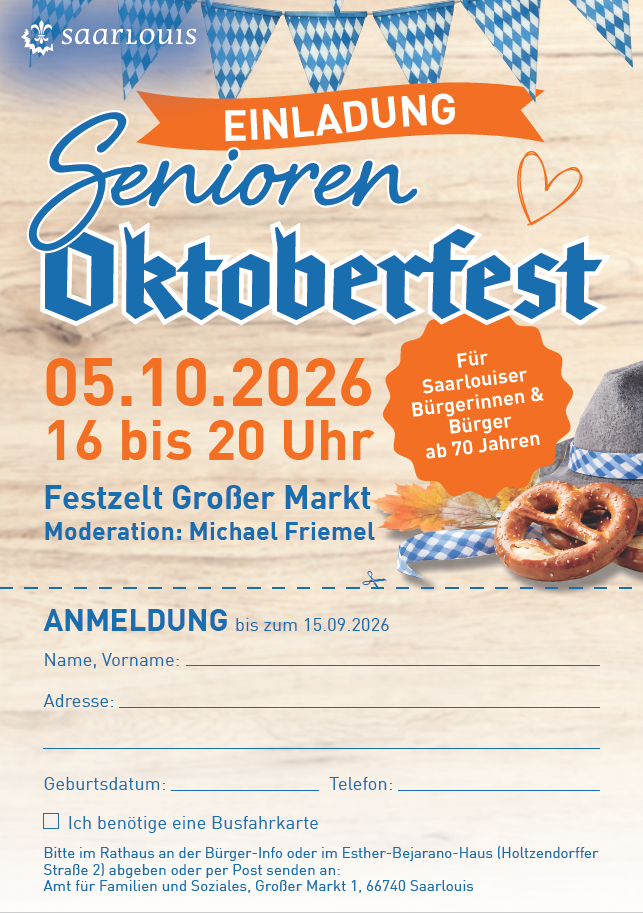 Saarlouis feiert Seniorenoktoberfest 2026