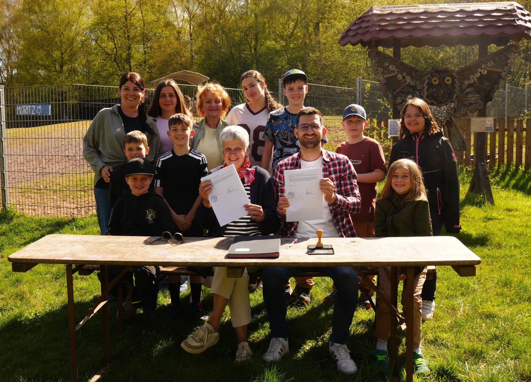 Europastadt Saarlouis und Kinder- und Jugendfarm erneuern ihren Vertrag: Auf weiterhin gute Zusammenarbeit